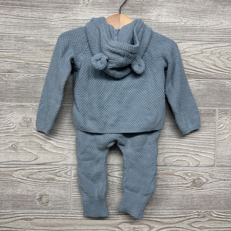 Knit Sweater Jacket W/ Hood & Pants 12M