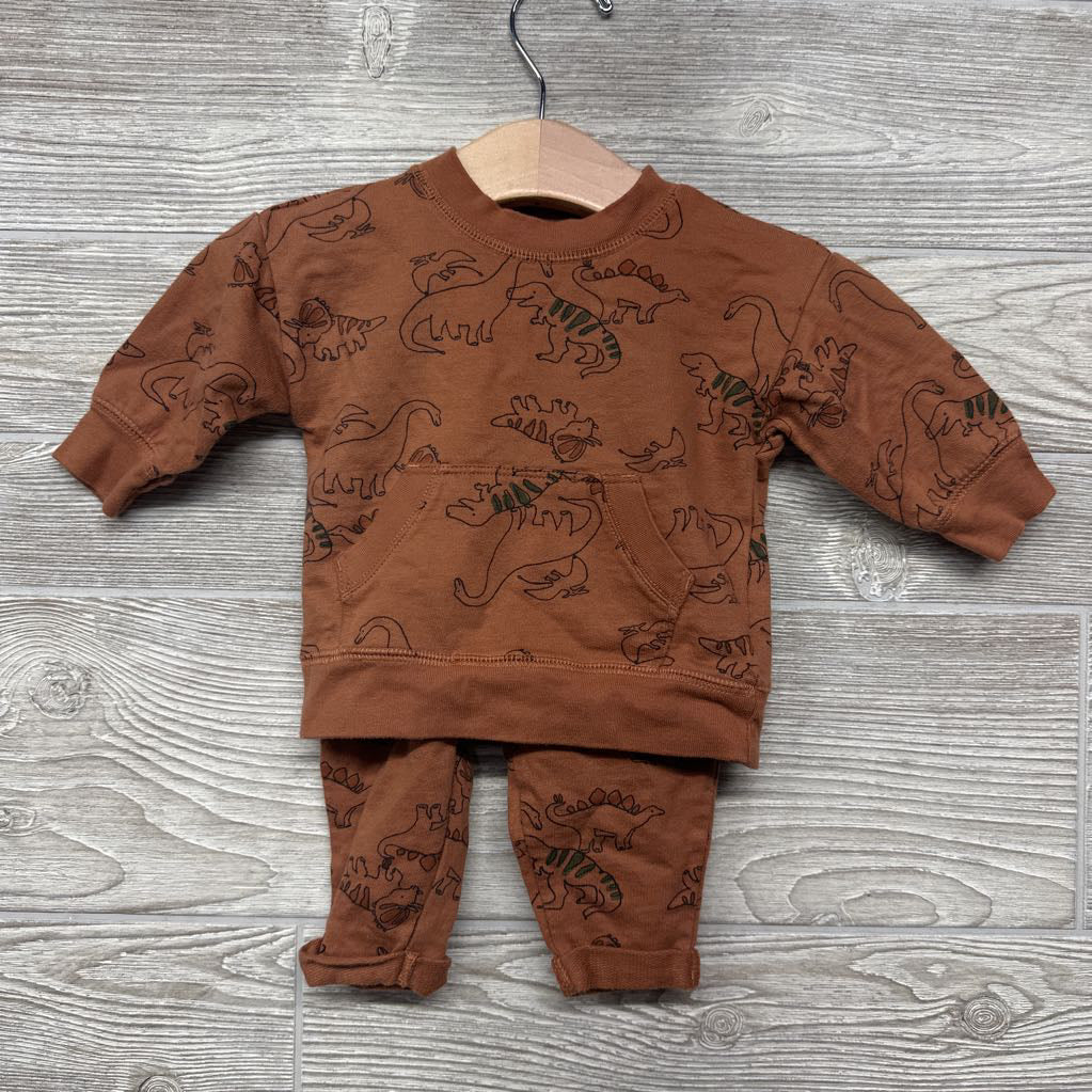 Crewneck & French Terry Pants Cuffed Dinosaurs 3M