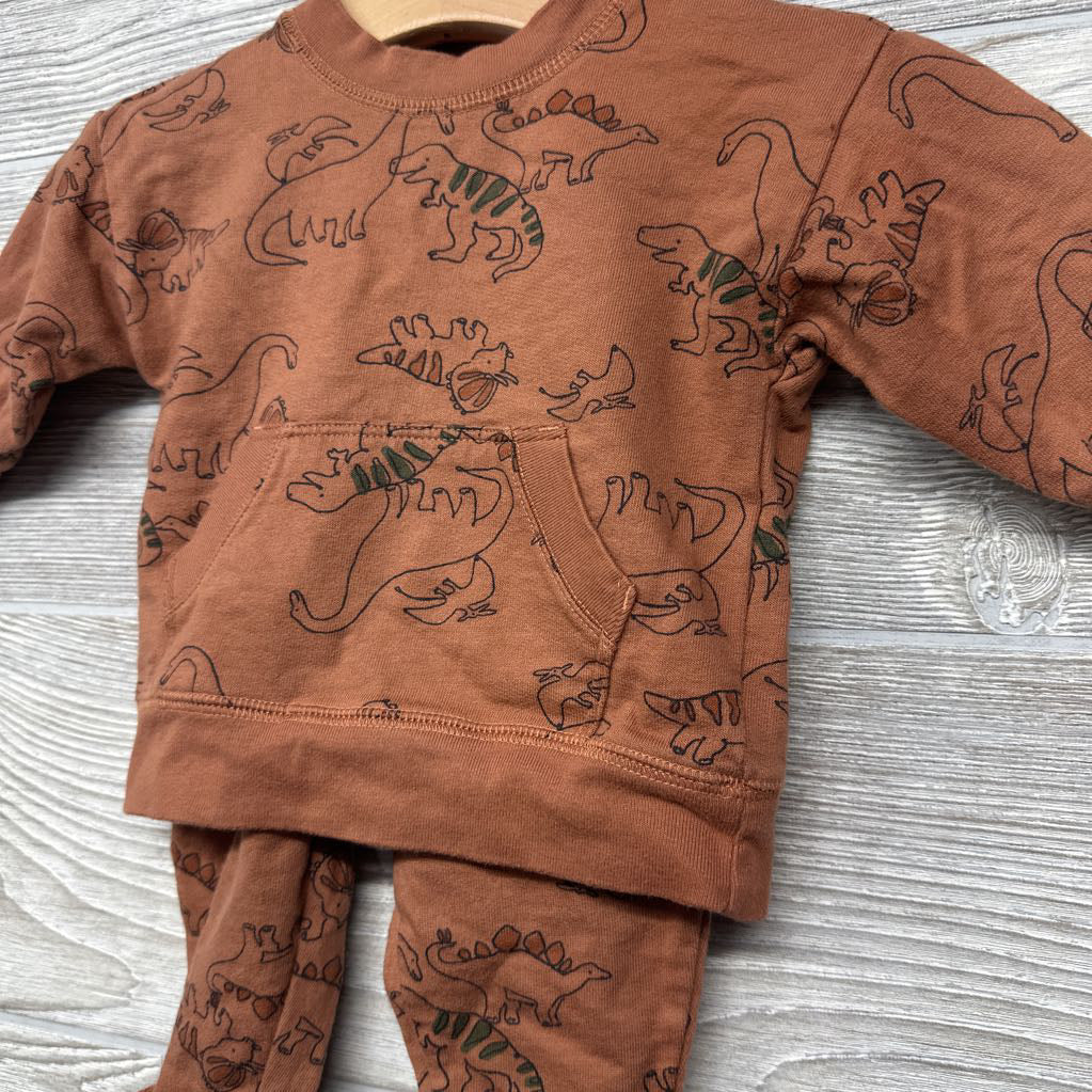 Crewneck & French Terry Pants Cuffed Dinosaurs 3M
