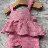 Gauze Peplum Tank Top & Shorts Dots 9-12M
