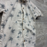 SS Button Up Shirt Palm Trees 4t