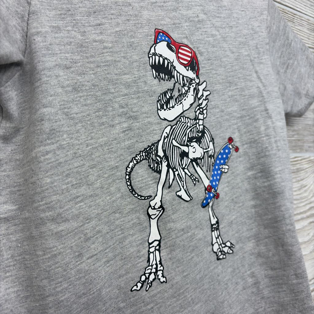 Shirt T Rex W/ Glasses & Skateboard 4t