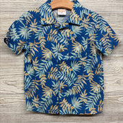 SS Button Up Shirt Flowers 3t