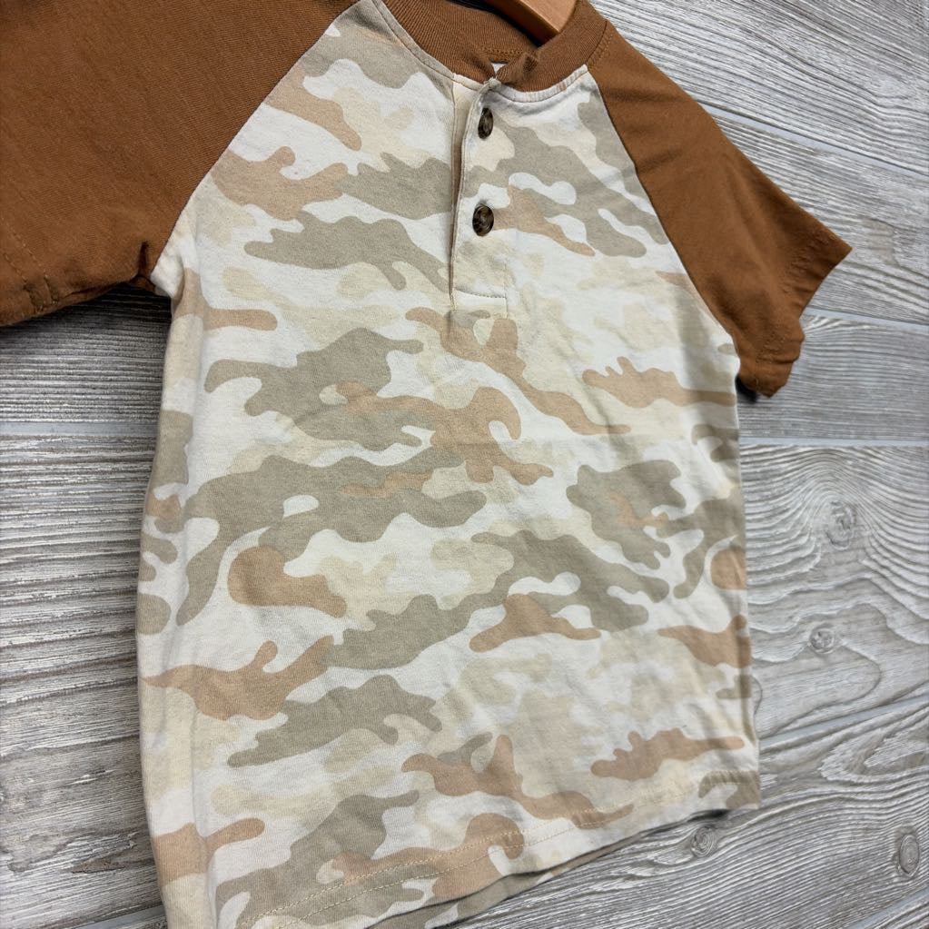 Henley Shirt Camo 3t