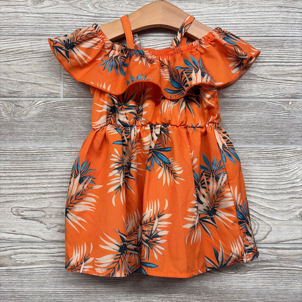 Off The Shoulder Dress Flowers 6-9M