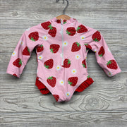 1/4 Zip LS Swimsuit Strawberries 6-9M