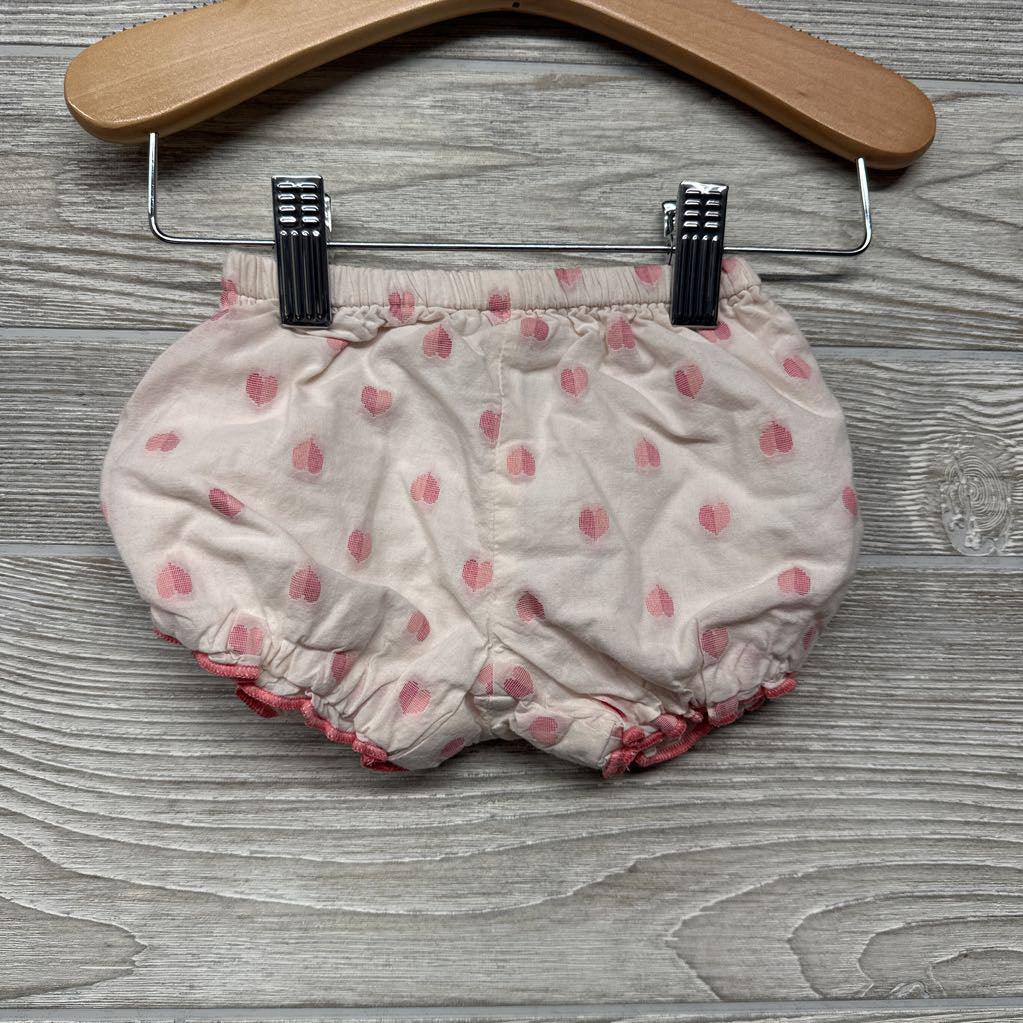 Flutter Strap Tank Dress & Bubble Shorts Hearts 3-6M