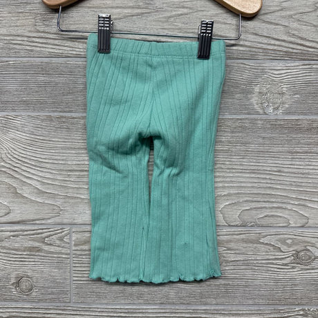 Ribbed Flare Pants Lettuce Trim 6-9M