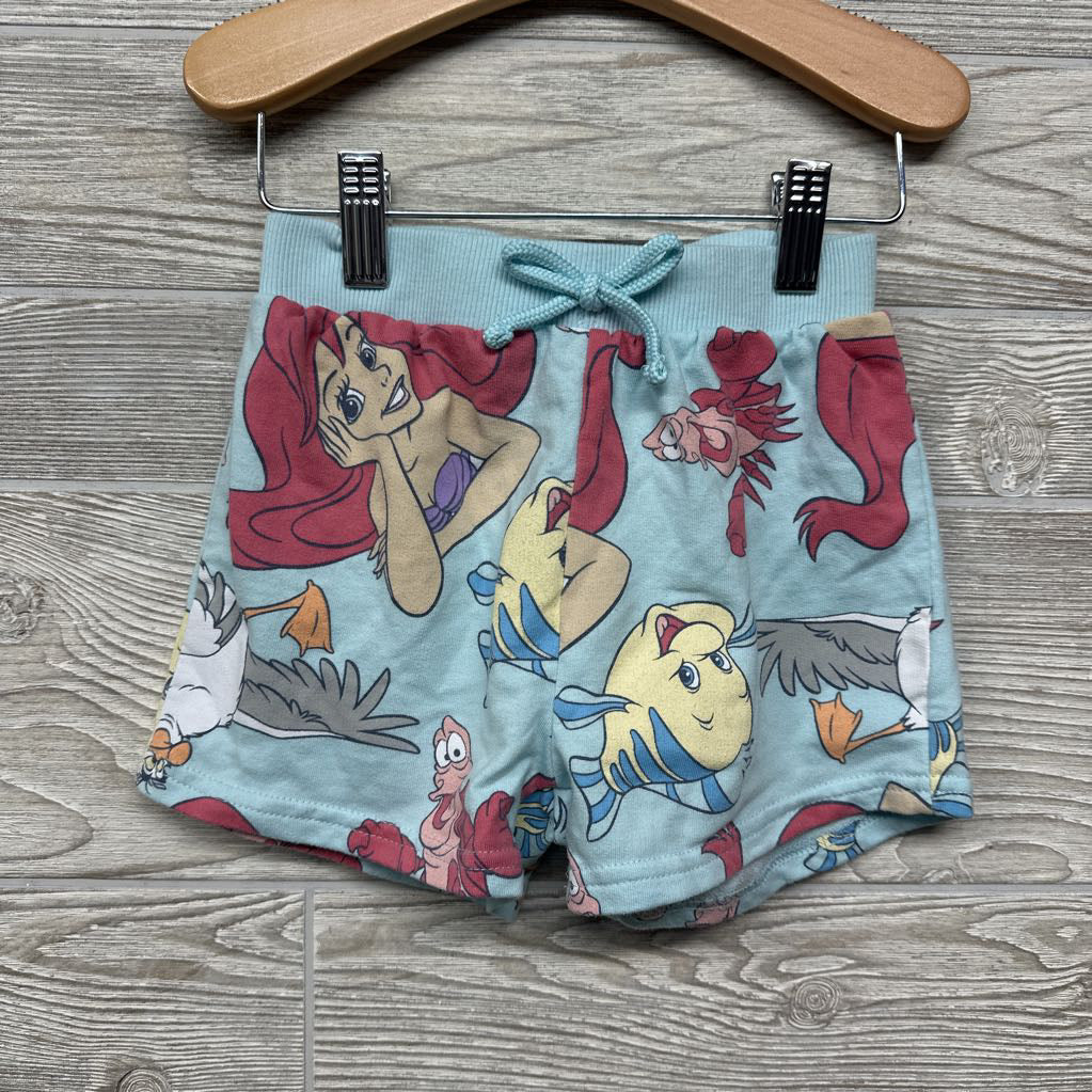 French Terry Shirt & Shorts Little Mermaid Characters 5T