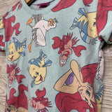 French Terry Shirt & Shorts Little Mermaid Characters 5T