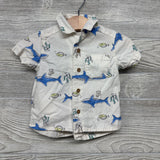 Button Up Shirt Sharks Fish 6M