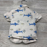 Button Up Shirt Sharks Fish 6M