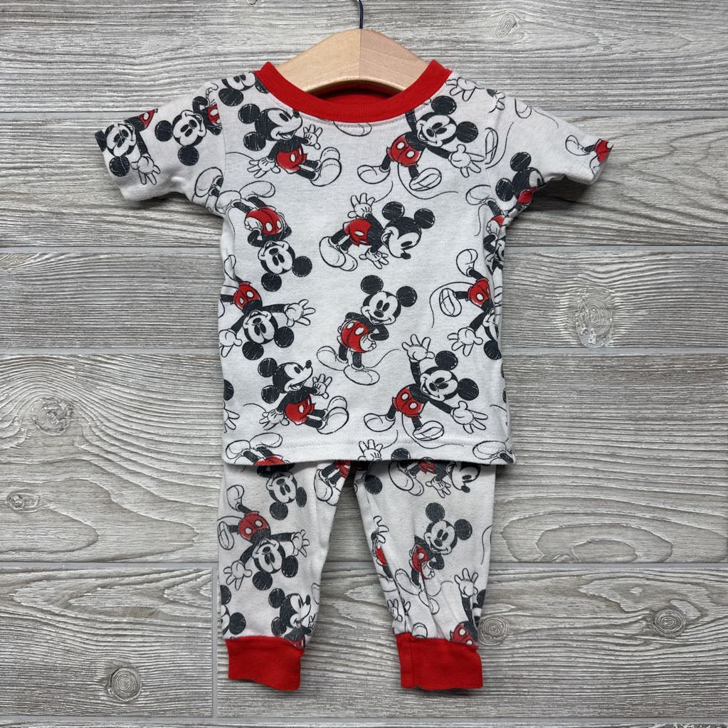 2 Pc PJs Mickey Mouse Sketches 12M