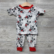 2 Pc PJs Mickey Mouse Sketches 12M