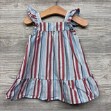 Flutter Sleeve Dress Stripes 12-18M