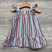 Flutter Sleeve Dress Stripes 12-18M