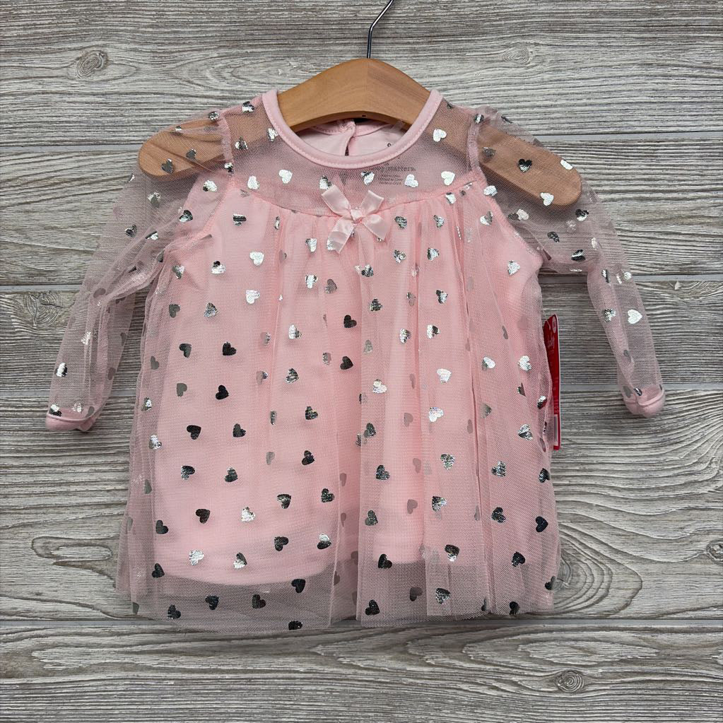 NEW Tulle Dress Metallic Hearts9M
