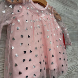 NEW Tulle Dress Metallic Hearts9M