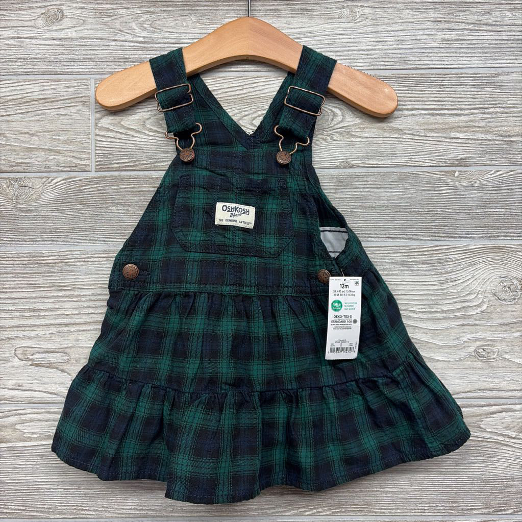 NEW Plaid Skirtall 12M