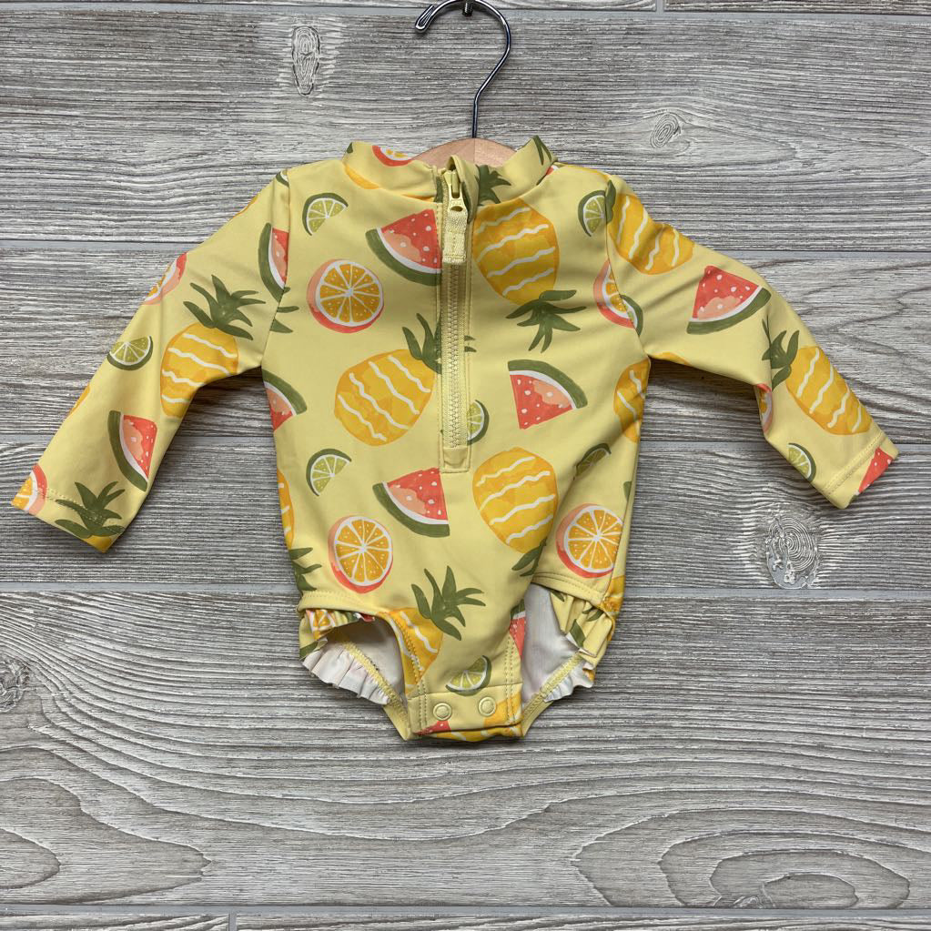 1/4 Zip Swimsuit Pineapple & Watermelon 3M