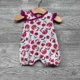 Flutter Sleeve Romper Flowers NB