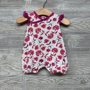 Flutter Sleeve Romper Flowers NB