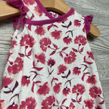 Flutter Sleeve Romper Flowers NB