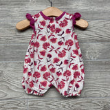 Flutter Sleeve Romper Flowers NB