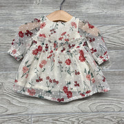 Layered Sheer Dress Flowers NB