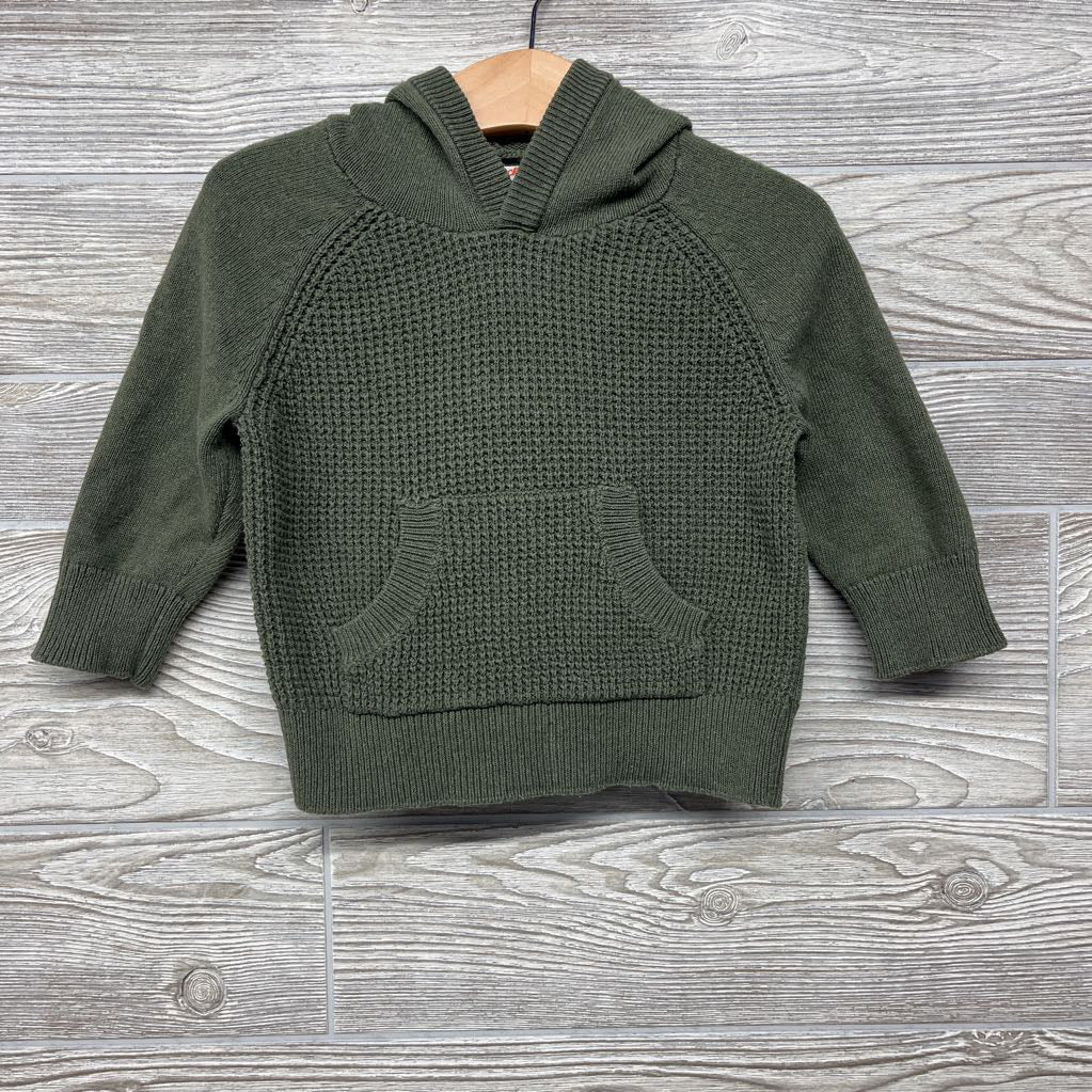 Waffle Knit Sweater W/ Hood 18M