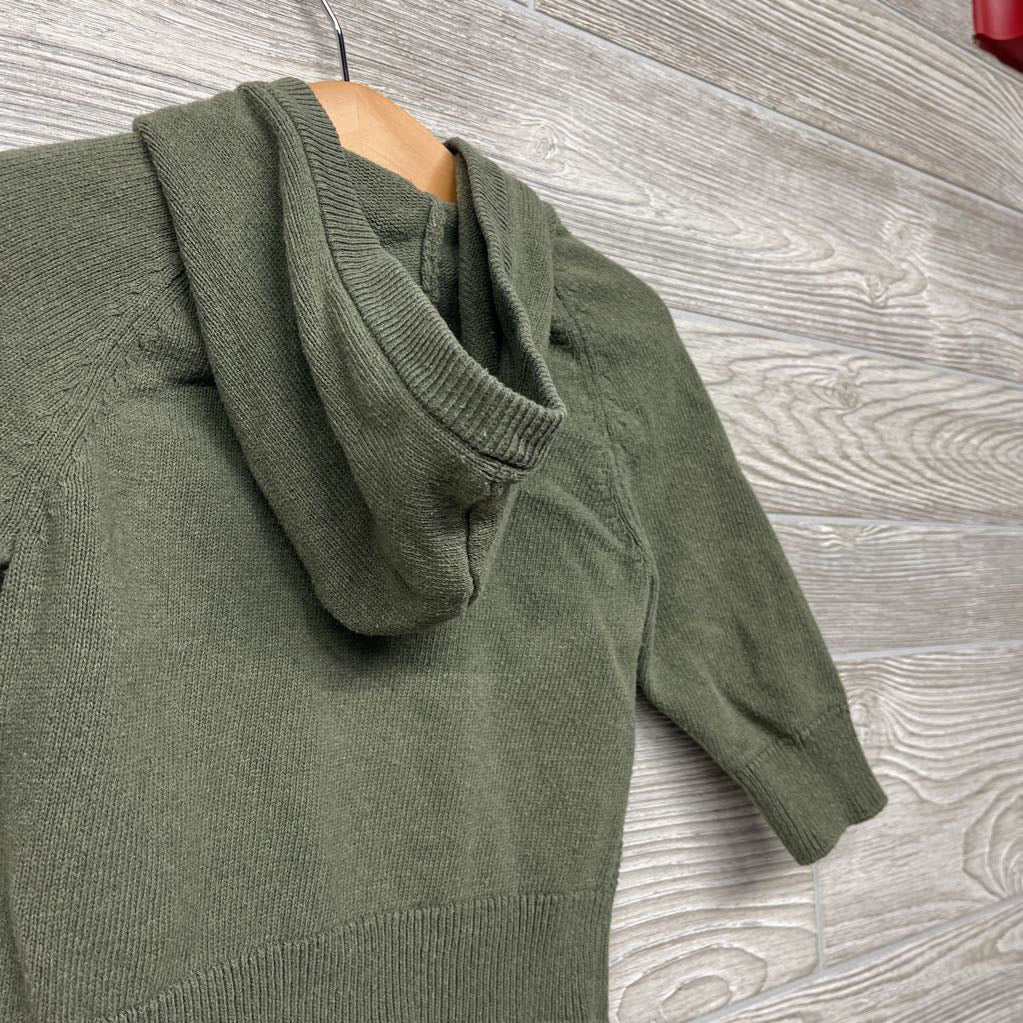 Waffle Knit Sweater W/ Hood 18M