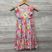 Flutter Sleeve Dress Flowers 5-6