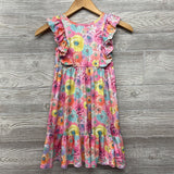 Flutter Sleeve Dress Flowers 5-6
