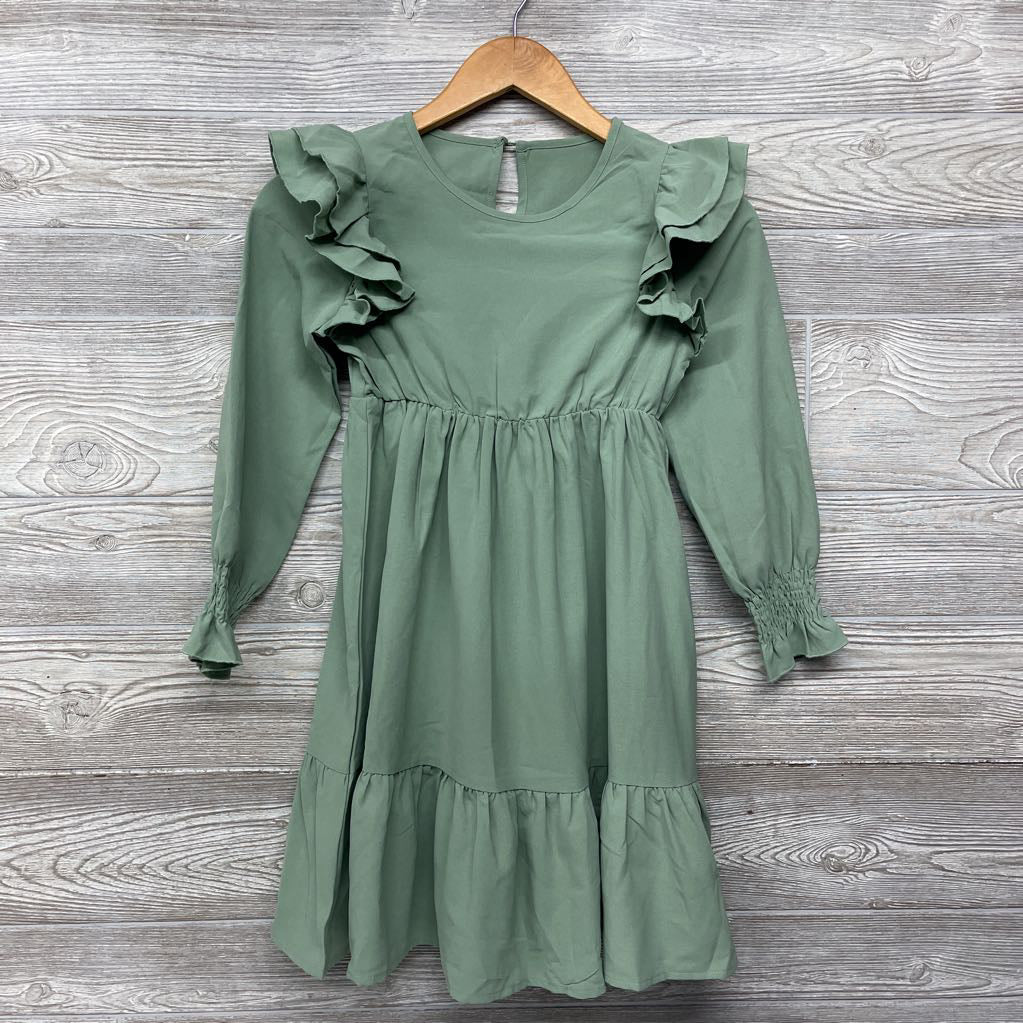 Tiered LS Flutter Sleeve Dress 8-9