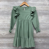 Tiered LS Flutter Sleeve Dress 8-9