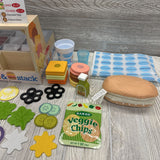 Wooden Slice & Stack Sandwich Counter