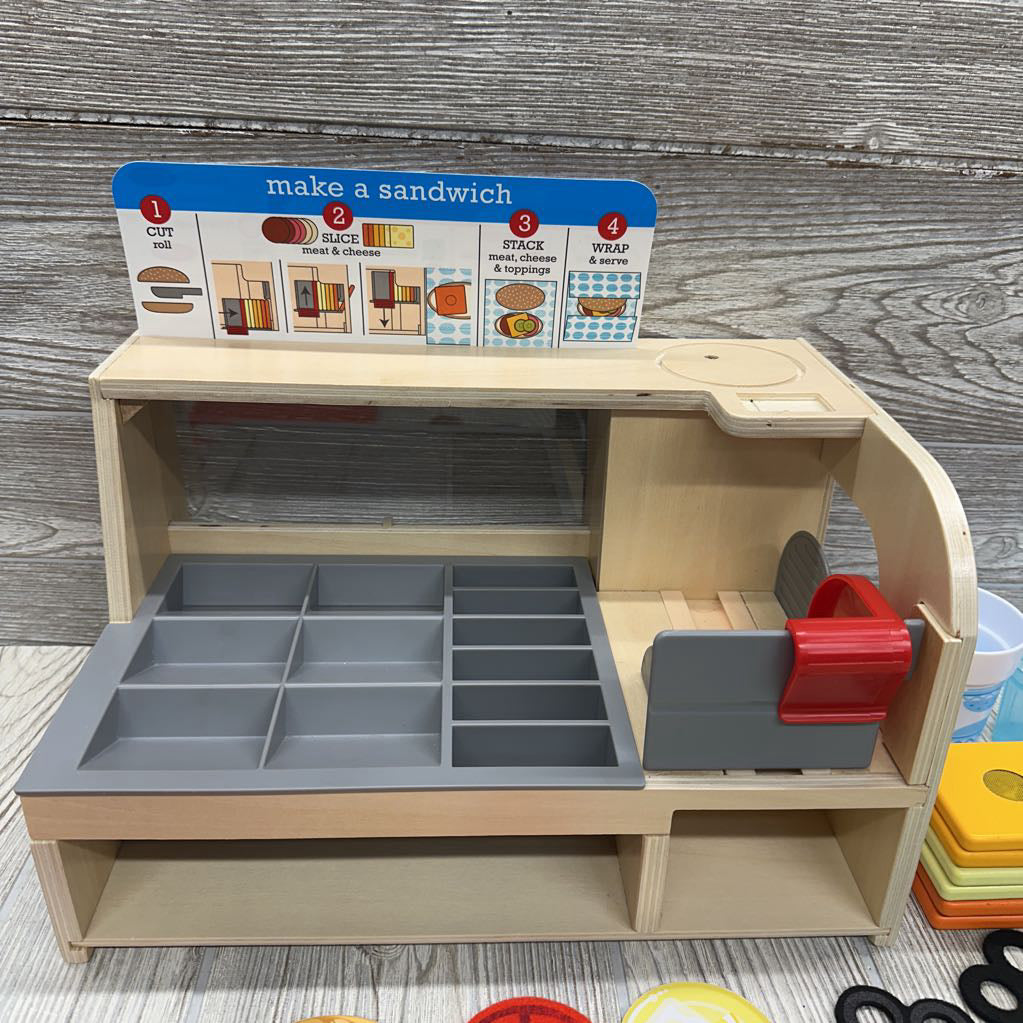 Wooden Slice & Stack Sandwich Counter