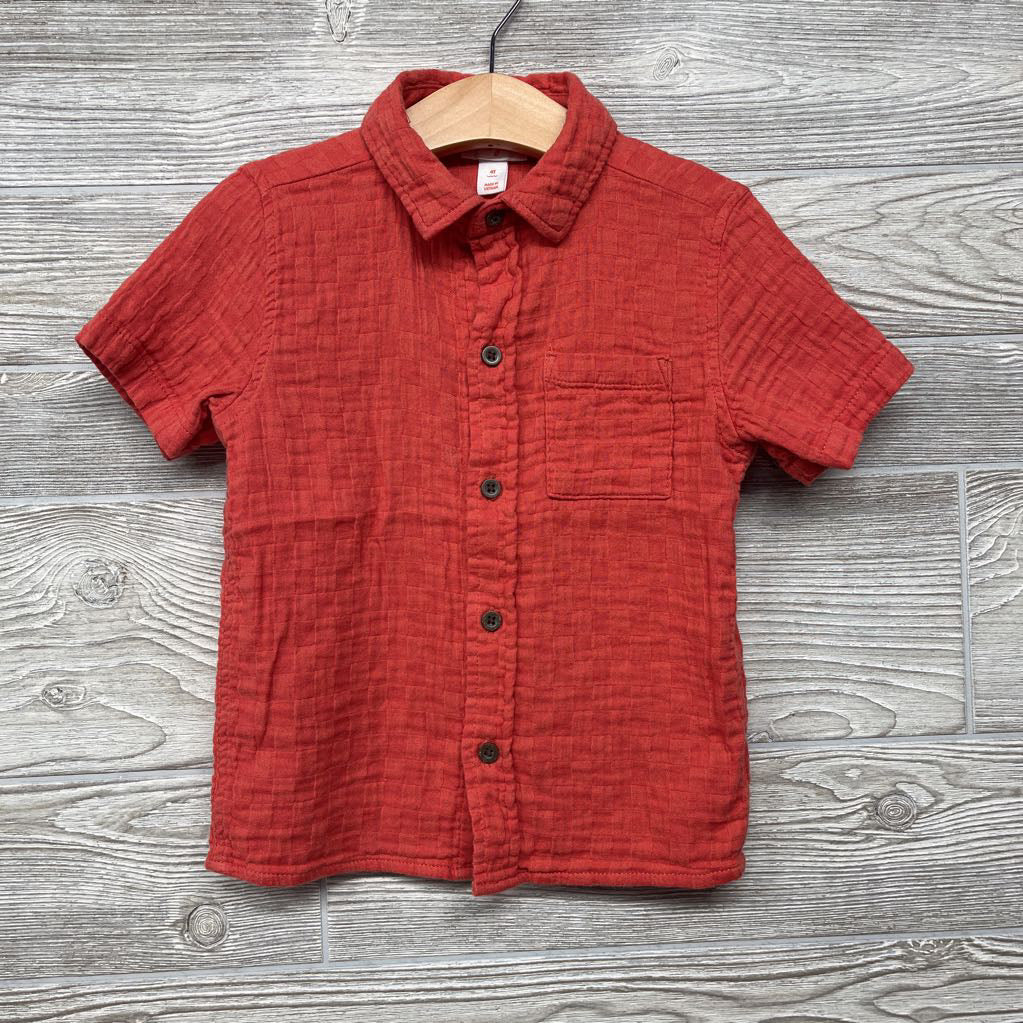 Muslin SS Button Up Shirt 4t