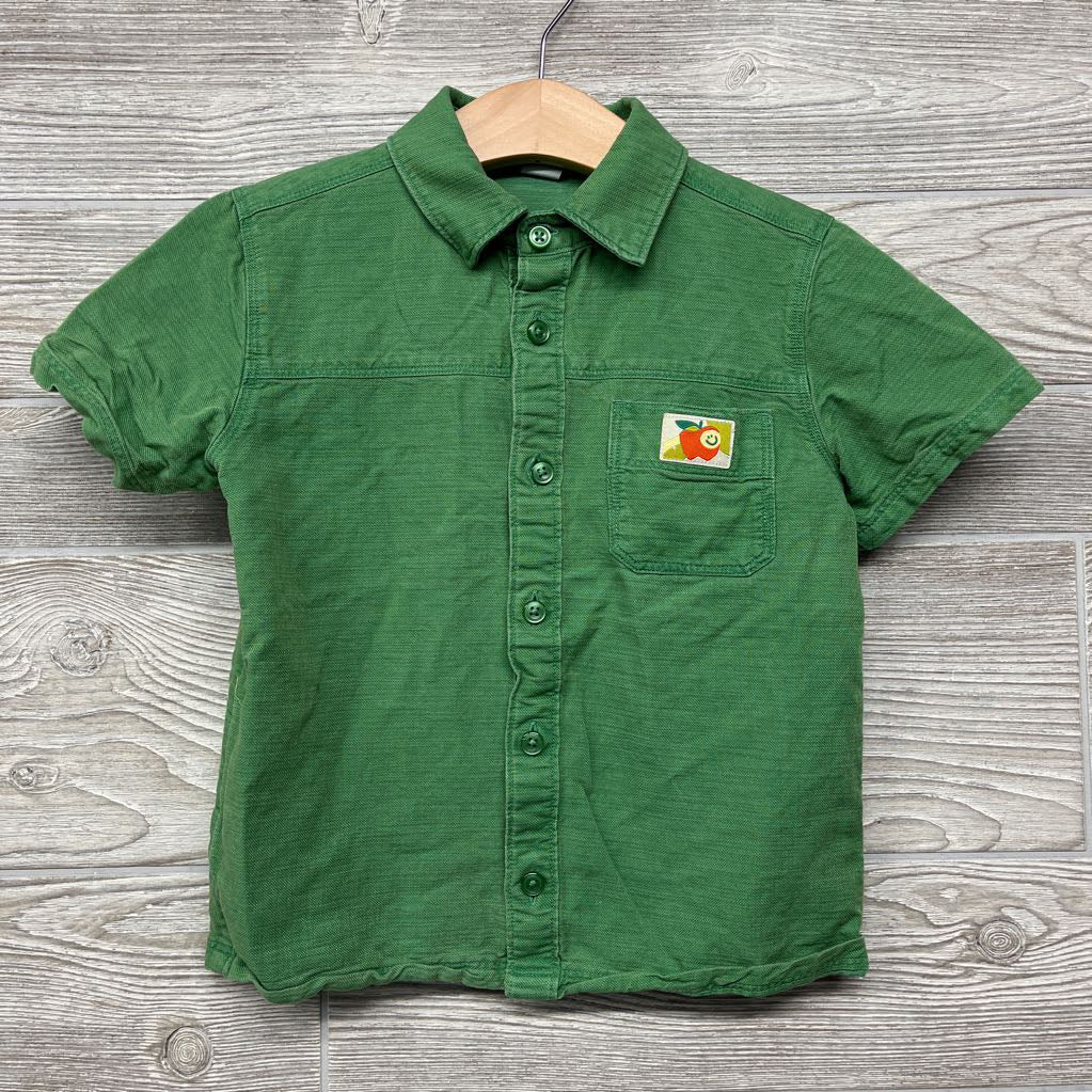 SS Button Up Shirt Apple 4t
