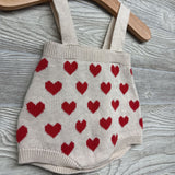 Sweater Shortalls Hearts NB