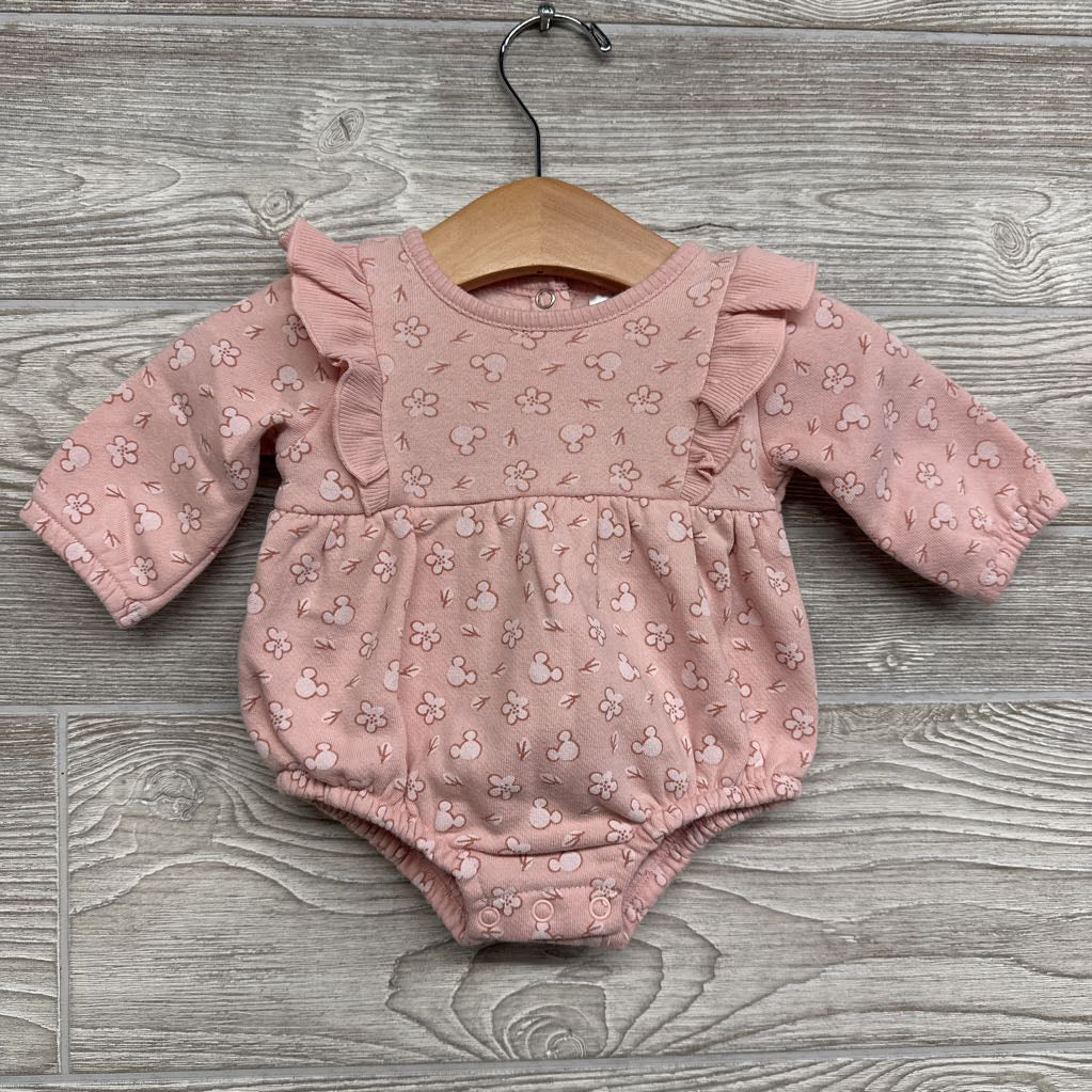 Romper Ruffles Mickey Mouse & Flowers NB
