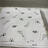 NEW 5 Pk Receiving Blankets Solid Stars Turtles Dinosaurs