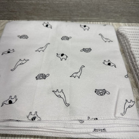 NEW 5 Pk Receiving Blankets Solid Stars Turtles Dinosaurs