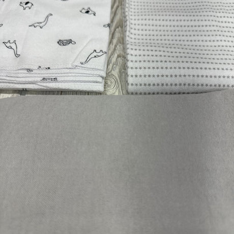 NEW 5 Pk Receiving Blankets Solid Stars Turtles Dinosaurs