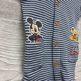 Button Up Shorty Romper Mickey Mouse & Pluto 12M