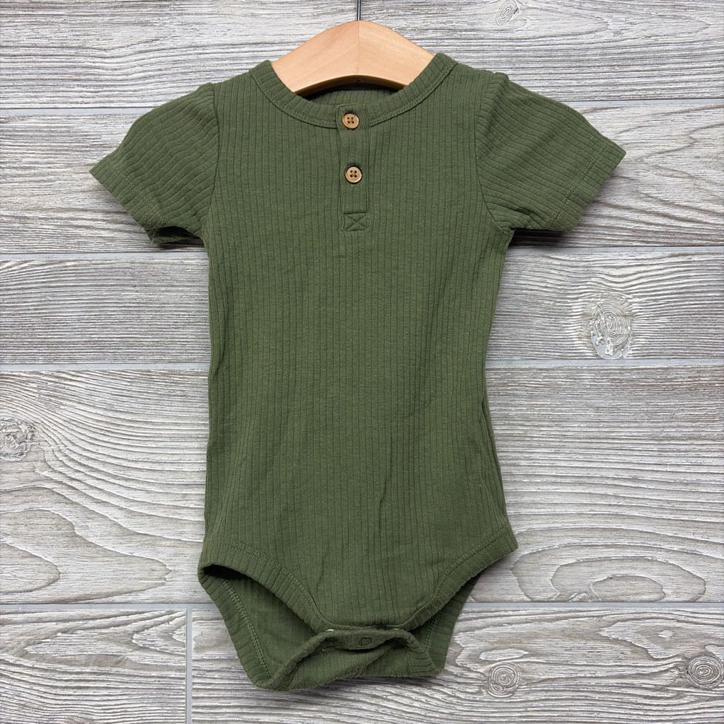 Ribbed Henley Bodysuit 12M