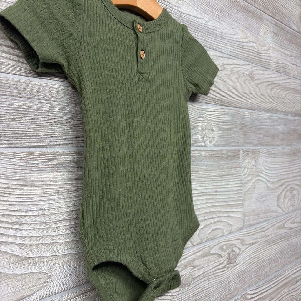 Ribbed Henley Bodysuit 12M