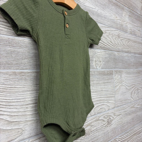 Ribbed Henley Bodysuit 12M