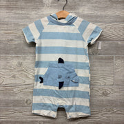 NEW Romper W/ Hood Shark 24M