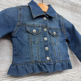 Denim Jacket Ruffles 6-9M